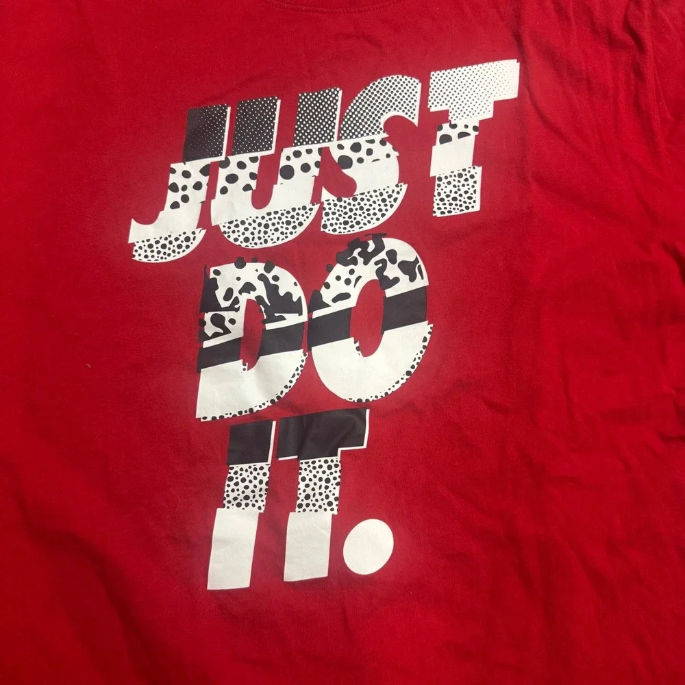 Nike The Nike Tee Red‎ Graphic Print Just Do It T-Shirt Mens XXL